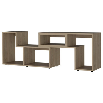 FM FURNITURE Harmony Extendable TV Stand Light Pine (beige) Engineered Wood