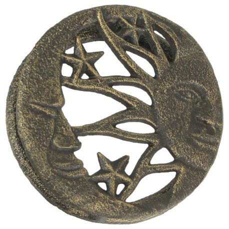 Bronze Cast Iron Decorative Sun Moon Stars Door Knocker Rustic Home Decor
