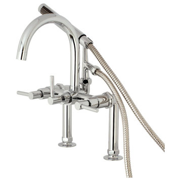 Kingston Brass AE810.DL Concord Deck Mounted Clawfoot Tub Filler - Polished