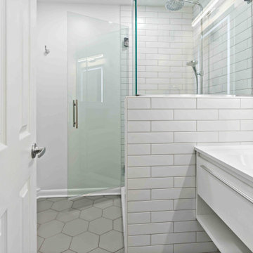 Bathroom Trio & Laundry Room Updates Transform McLean Home