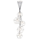 Eurofase - 5 Light Contemporary Chandelier - Norway Cage LED 5 Light Chandelier