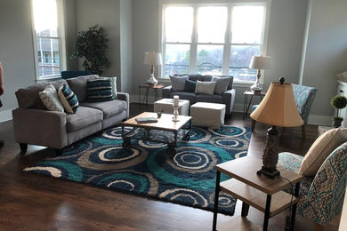 Arts and crafts family room photo in Other
