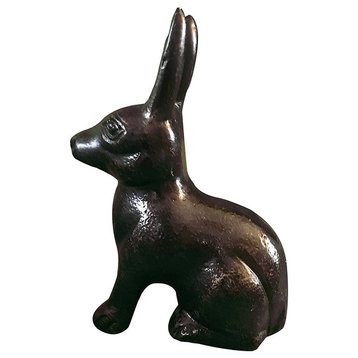 Hare/Jack Rabbit Metal Statuette, Oil-Rubbed Bronze