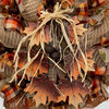 Cascading Fall Leaves Deco Mesh Wreath