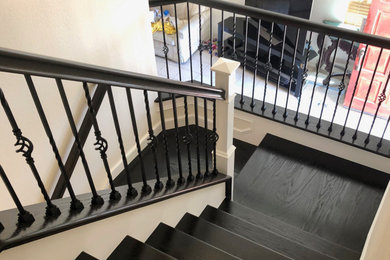 Solid Wood Treads & Iron Balusters