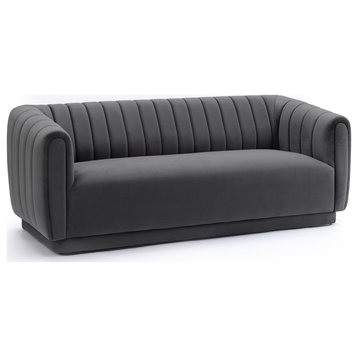 Kinsley Dark Gray Velvet Sofa