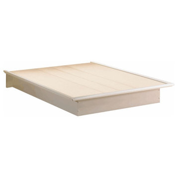 South Shore Step One Queen Platform Bed, 60'', Pure White