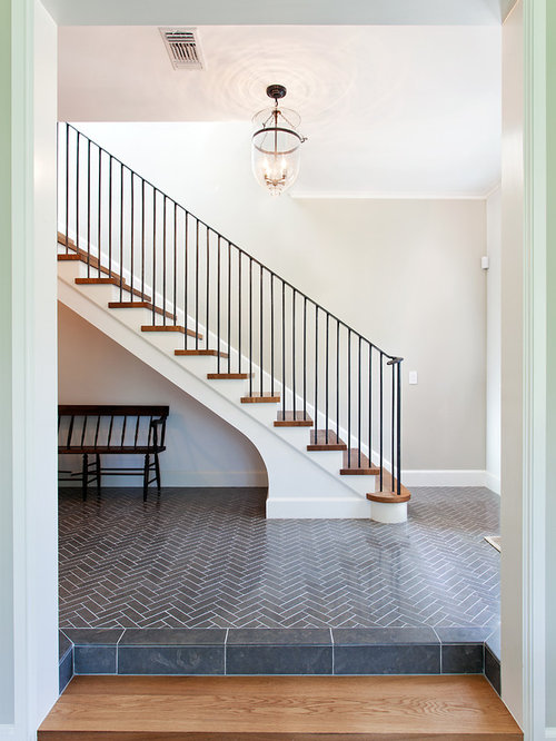 Herringbone Tile Floor | Houzz