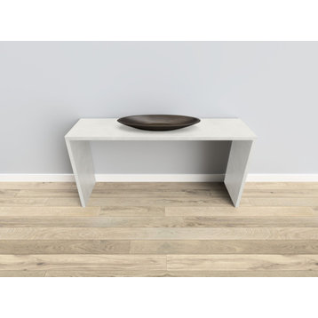 Circa Concrete Console Table, White Linen