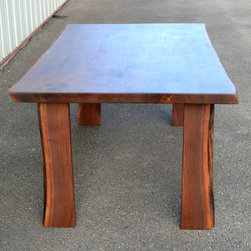 Live Edge Walnut Table with Four Live Edge Legs - Dining Tables