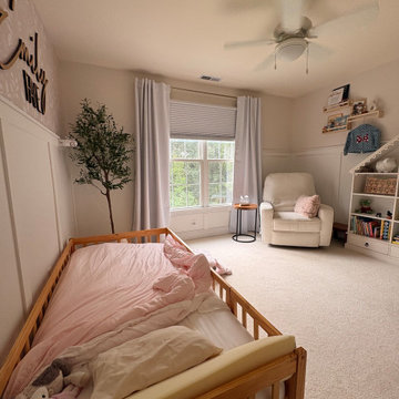 Blackout Cellular Shades with Lined Drapery for a Toddler Bedroom
