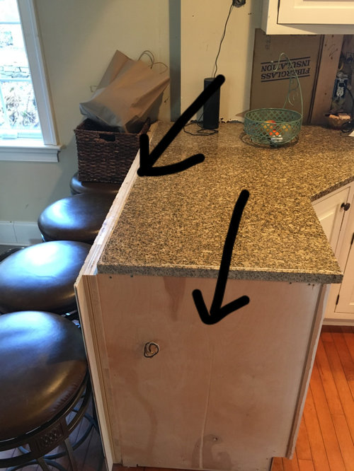 Support for granite overhang