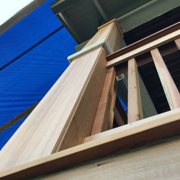 Historic front porch rebuild replication