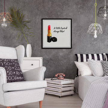 "A Little Lipstick Always Help II" Framed Painting Print