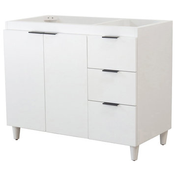 38.5" Single Sink Vanity, Cabinet Only, White