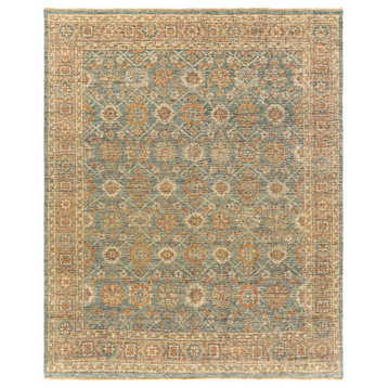 Reign Traditional Area Rug, Sage/Camel, 8'x10'