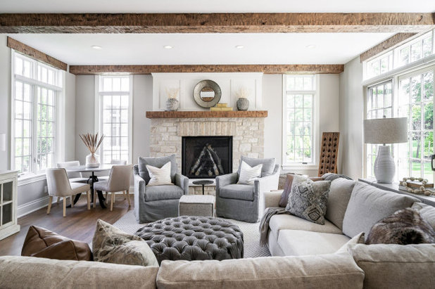 French Country Living Room by KP Designs Group