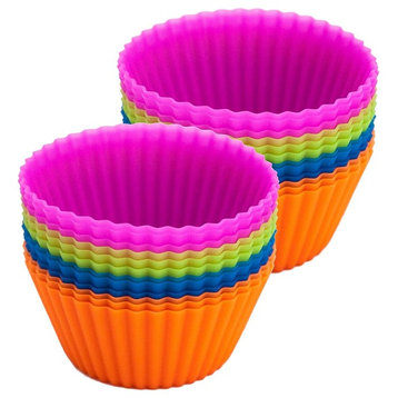 Multicolored Reusable Silicone Baking Cupcake Cups Molds