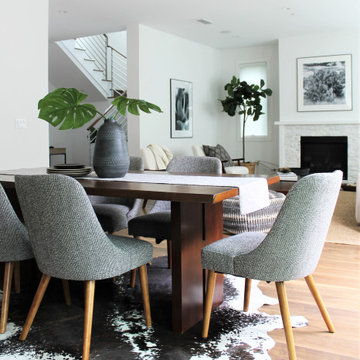 Modern Dining Room in Coastal LA Farmhouse