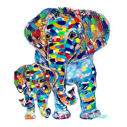 Elephant's Love | Elephant Pair Painting - Paintings