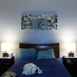 Client Bedroom - Hill & Stump Triptych - Mixed Media Art