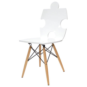 Chair, Puzzle, White