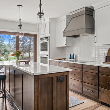 Mid Century Modern Meets Transitional Style to create an Entertainer's Kitchen