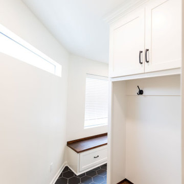 Contemporary Mudroom + Powder Bath Remodel Prairie Village, KS