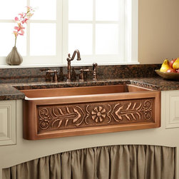 36" Larkspur Copper Farmhouse Sink - Kitchen Sinks