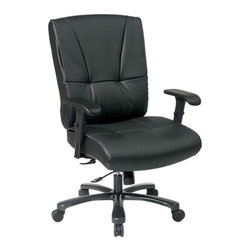 Big Deluxe Leather Executive Office Chair - Office Chairs
