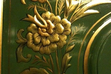 Chinoiserie and raised gesso