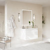 The Beacon Bathroom Vanity, Single Sink, 36", High Gloss White, Wall Mounted