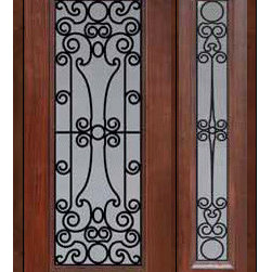 Prehung Entry Sidelight Door 80 Fiberglass Genoa Full Lite GBG Glass - Front Doors