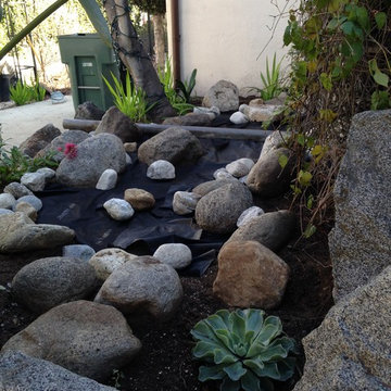 Spanish Style Home Garden Refresh with Dry River Bed