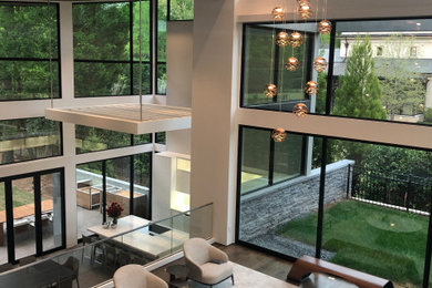 Example of a large minimalist home design design in Atlanta