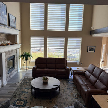 Lake Geneva- Banded Shades, faux wood and duette shades