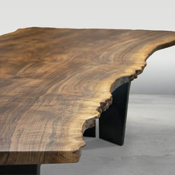 Live Edge Claro Walnut Dining Table - Dining Tables