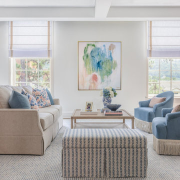 Custom Roman Shade with Trim Border Cordless by TWOPAGES