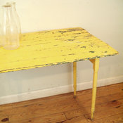 Antique Yellow Folding Table by goseek