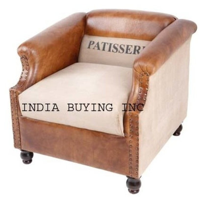 Industrial leather and canvas furniture from India buying inc