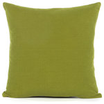 Silver Fern Decor - Solid Olive Green Accent, Throw Pillow Cover, 24"x24" - (Available in 16"x16", 18"x18", 20"x20", 24"x24", 26"x26", 12"x20", 20"x54")