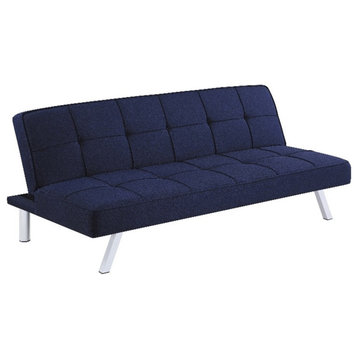 Pemberly Row Modern Fabric Upholstered Tufted Sofa Bed in Blue