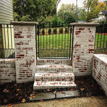Patio Update/Reconstruction, Brick Columns, Ornamental Gates, Lighting