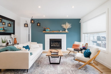 Inspiration for a living room remodel in Edmonton