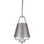 Toltec Lighting - Toltec Lighting Sonora - One Light Mini Pendant, Aged Silver Finish - Sonora 1 Mini Pendant In Aged Silver Finish.Assembly Required: TRUE Canopy Included: TRUE Canopy Diameter: 5.00* Number of Bulbs: 1*Wattage: 100W* BulbType: Medium Base* Bulb Included: No