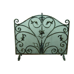 AC-004 Custom Iron Fireplace Screens - Fireplace Screens
