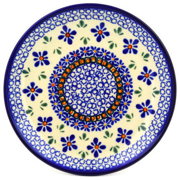 Polish Pottery  Dessert Plate, Pattern Number: DU60