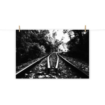Lead Me Into The Light Black and White Unframed Wall Art Print, 24" X 36"