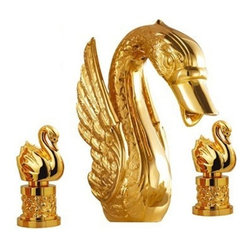 Lille Lavatory Sink Faucet with Swan Handles - Bathroom Sink Faucets