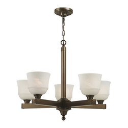 Royce Lighting - Brighton Collection Five Light Energy Star Heirloom Brass Chandelier - Chandeliers